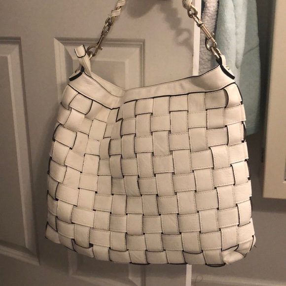 NWOT Sondra Roberts White Leather Bag - Picture 2 of 6